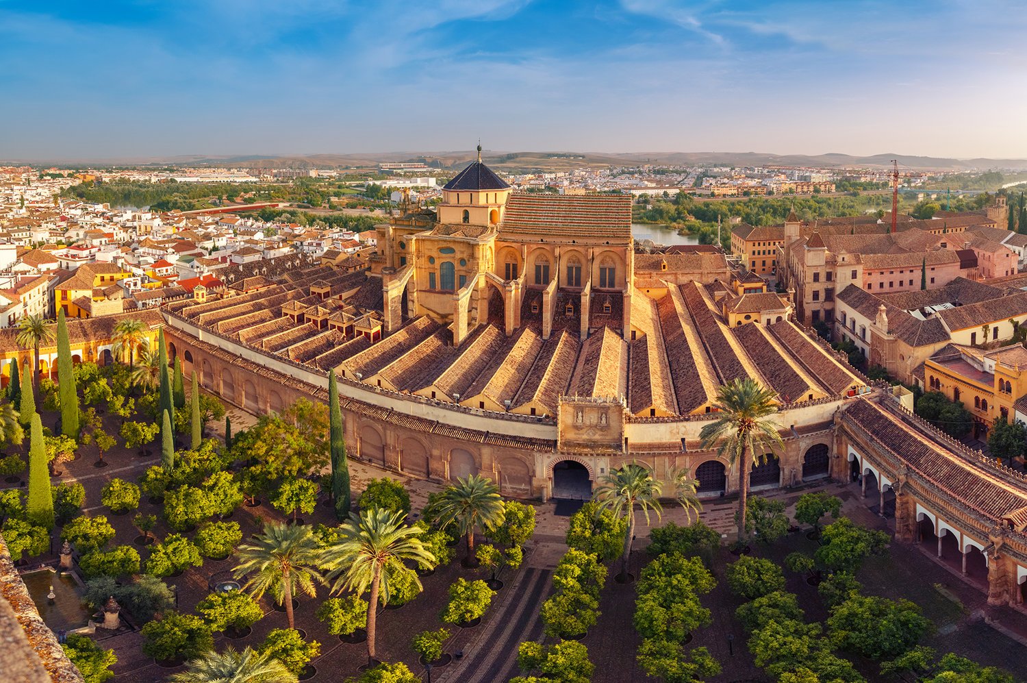 Panorama of Mezquita in Cordoba, Spain